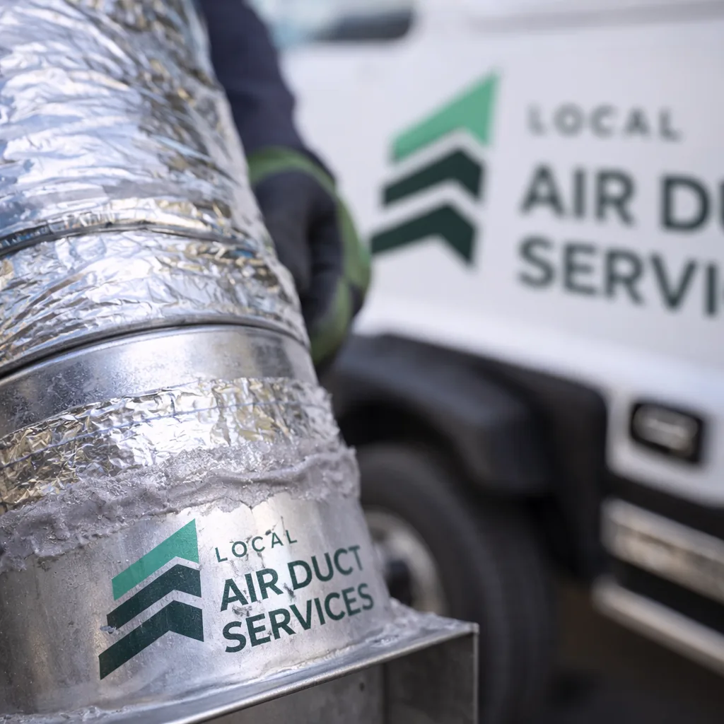 Close view of a properly sealed and insulated new duct connection at a boot fitting